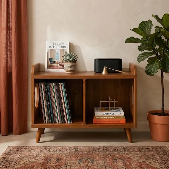 Mid Century Record Player Stand