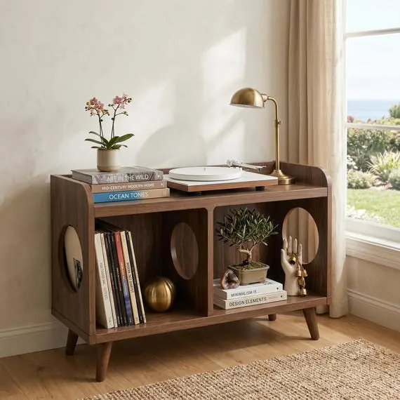 Mid Century Record Player Stand