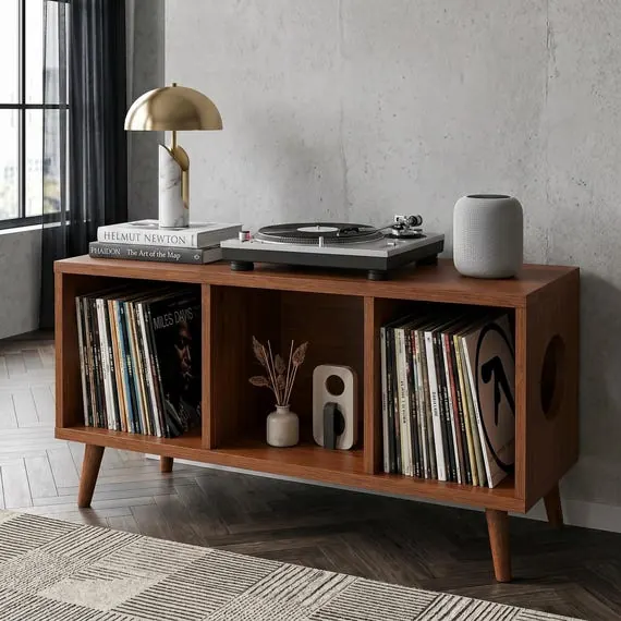Open Record Player Stand